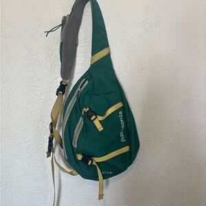 Patagonia Green and Yellow Sling Bag